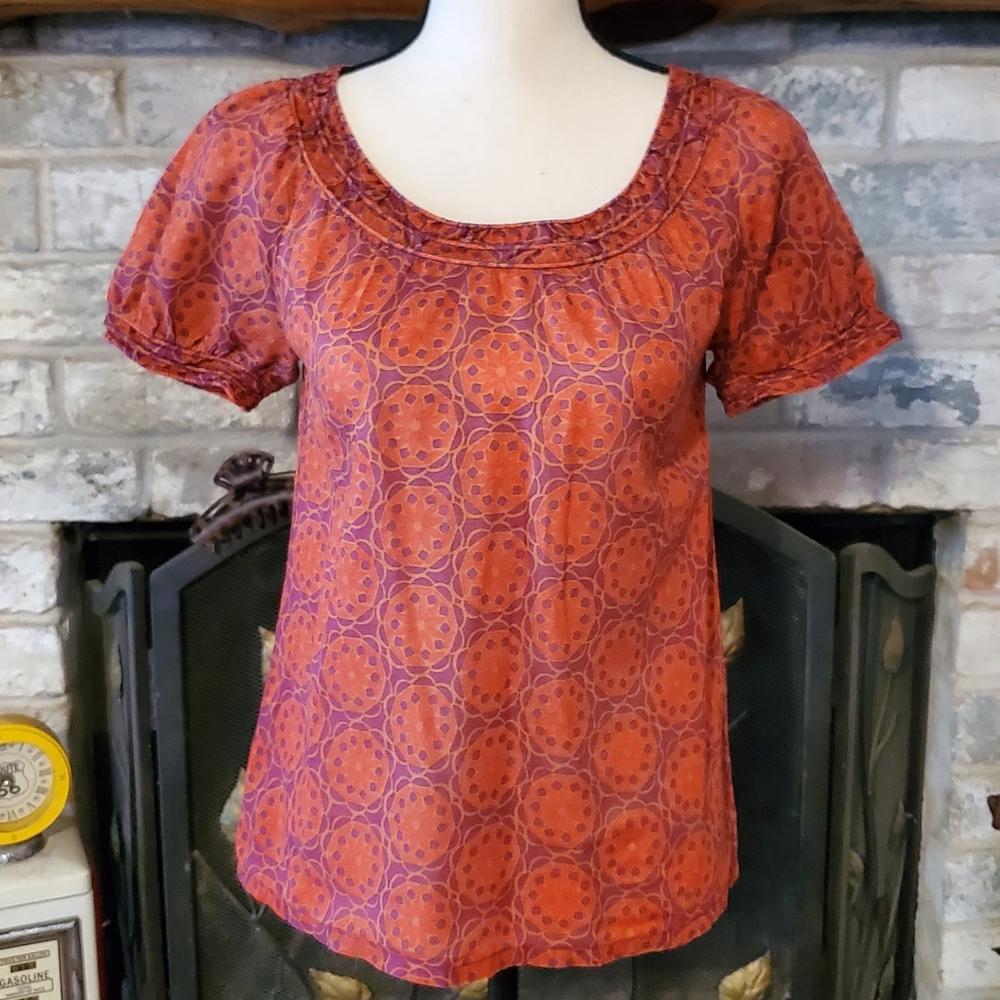 Vintage Fossil Short Sleeve Blouse